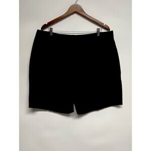 Lauren Ralph Lauren Women High Rise Black Sz 18W Shorts Old Money Preppy 7” Long